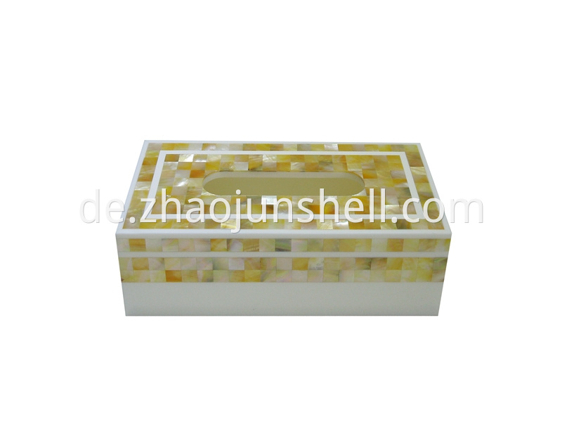 golden mother of pearl tissue box